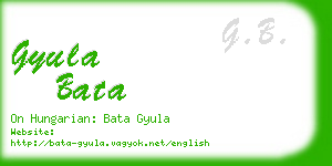 gyula bata business card